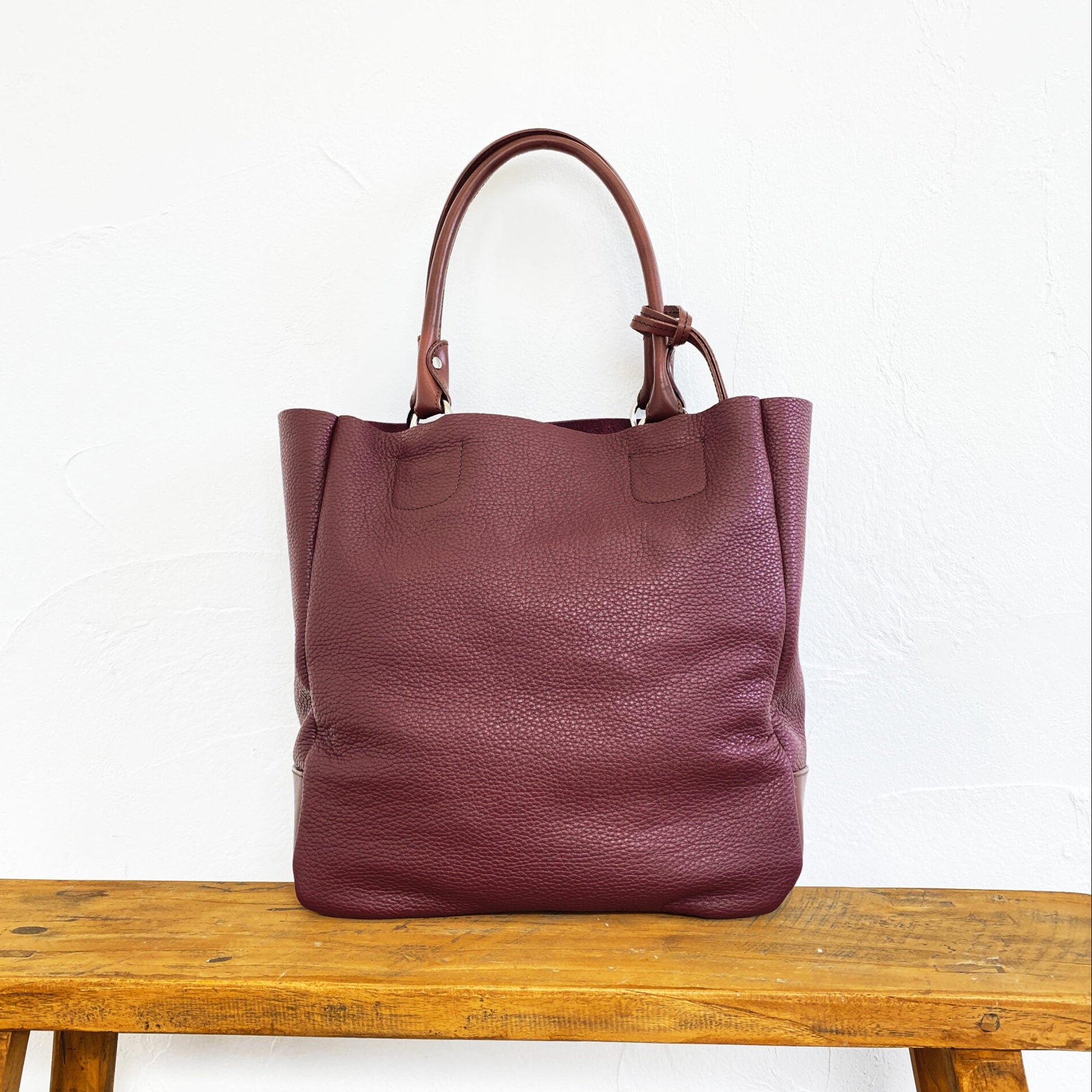 JADE ADLLER Italian Leather Relax Tote Bag - Premium Luxury Handbag