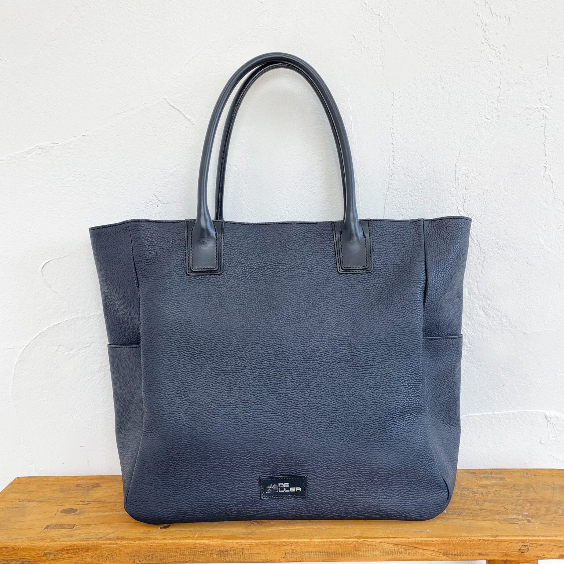 JADE ADLLER Italian Luxury Leather Tote Bag - Premium Grain Leather