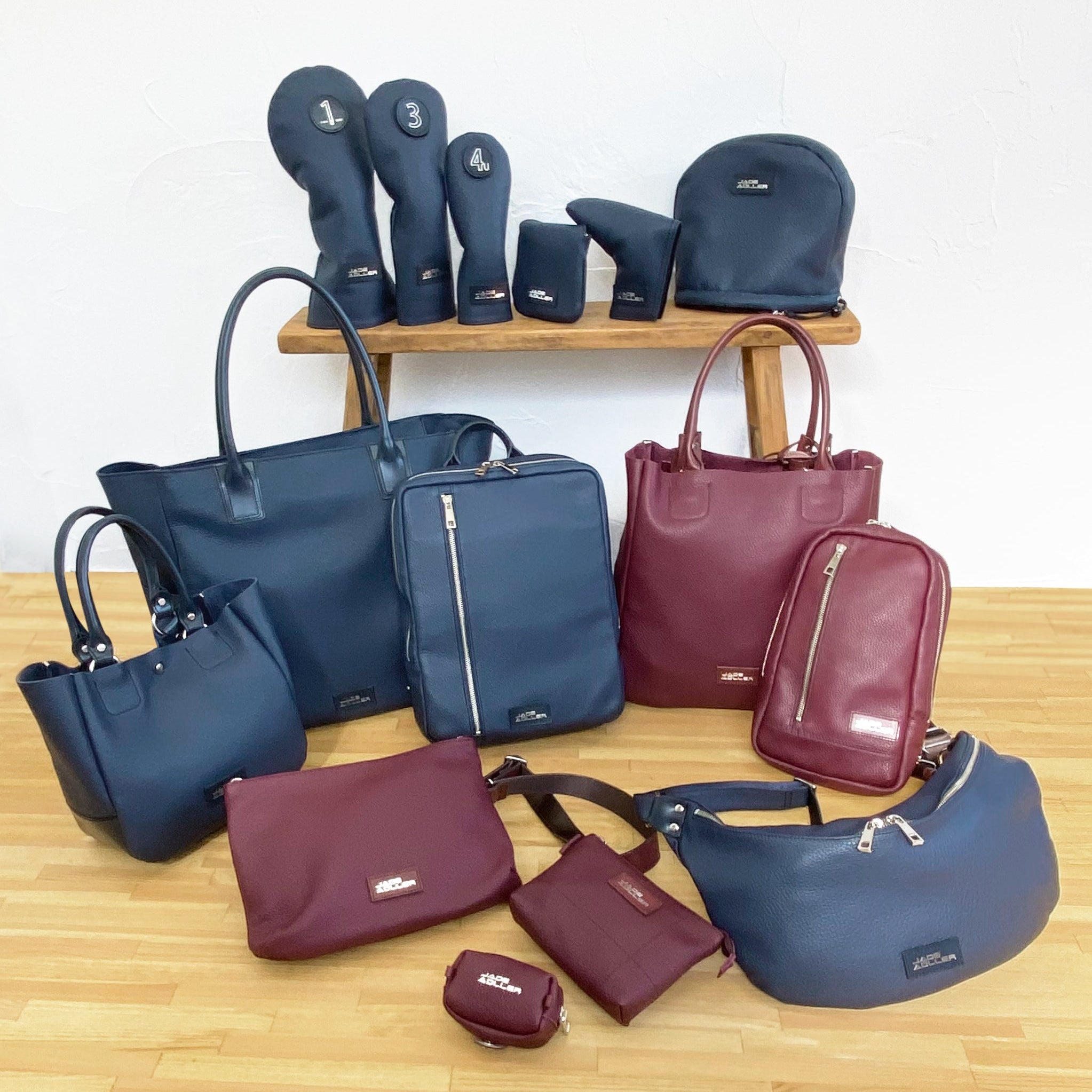 JADE ADLLER Italian Leather Relax Tote Bag - Premium Luxury Handbag